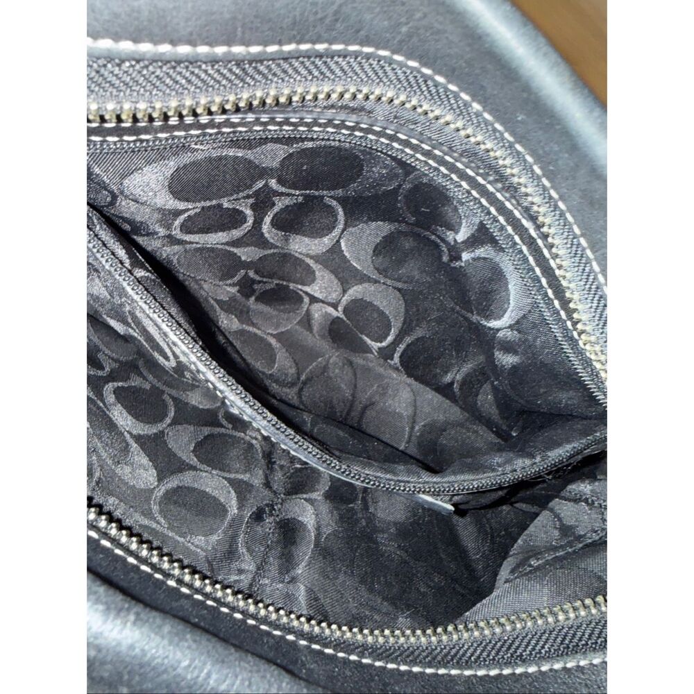 Vintage Coach 1417 Black Genuine Leather East West Legacy Shoulder Bag Womens - Picture 10 of 10